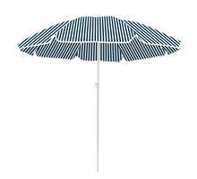 Strandparasoll Randigt Blå/Vit Ø2 m Sunlife